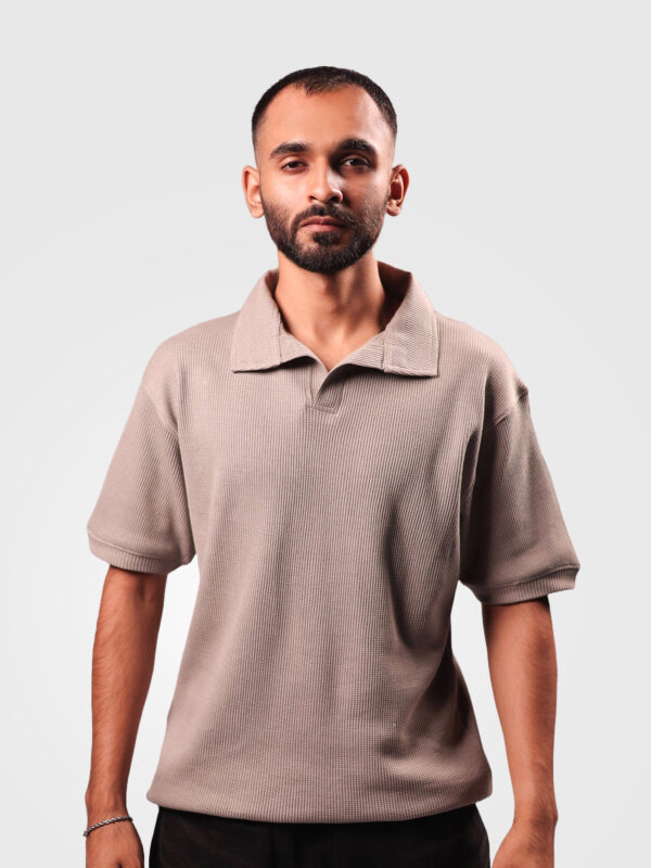 Grey Textured Polo