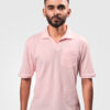 Pink V-Neck Polo