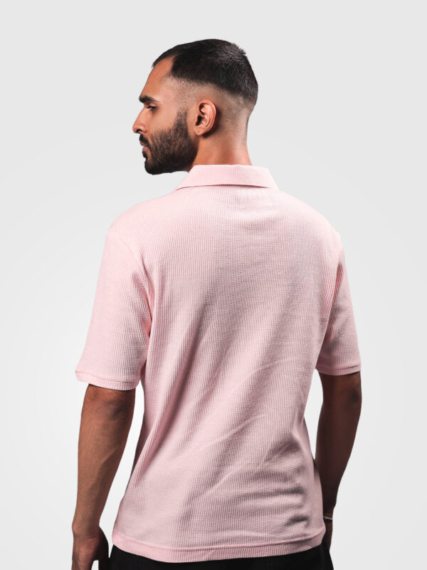 Pink V-Neck Polo