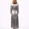 Luxe Grey Satin Dress