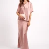 Blush Satin Co-Ord Set