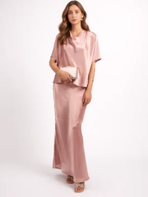 Blush Satin Co-Ord Set